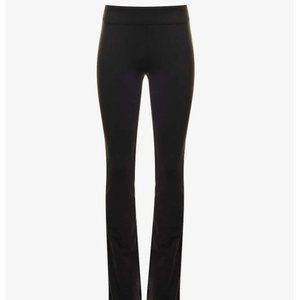 $118 GORGEOUS Alo Yoga High-Waisted BRUSHED BLACK FLARED Leggings Size XSMALL
